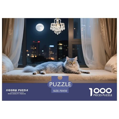 Britisch Langhaar Puzzle 1000 Teile Für Erwachsene – Anspruchsvolles Hauskatze Motiv – Poster, Geschenkbox & Kreative Freizeitgestaltung 70x50cm/1000pcs von UFVZBNFAN