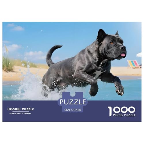 Cane Corso Puzzle 1000 Teile Haustierhund – Herausforderung Puzzle Erwachsene, Bunte Farben, Spieleabend & Geschenkidee Für Weihnachten – 70x50cm/1000pcs von UFVZBNFAN