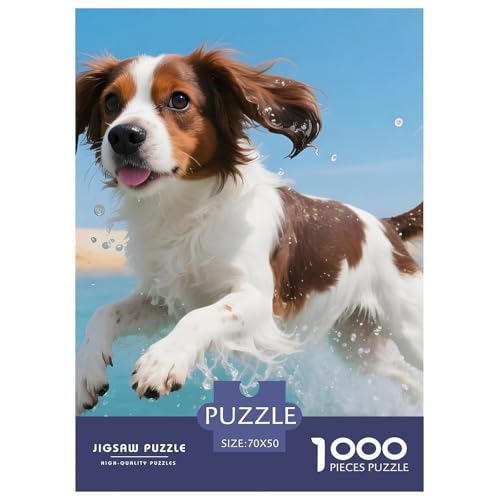 Cavalier King Charles Spaniel Puzzle 1000 Teile – Anspruchsvolles Haustierhund Motiv – 1000 Teile Für Erwachsene & Kinder Ab 12 – Poster & Hochwertige Geschenkverpackung 70x50cm/1000pcs von UFVZBNFAN