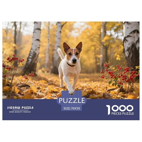 Cesky Terrier Puzzle 1000 Teile Haustierhund – Knobelspiel Für Konzentration, Dicker Karton, Langlebig, Heimdeko Im Wohnzimmer, Poster Inklusive, 70x50cm/1000pcs von UFVZBNFAN