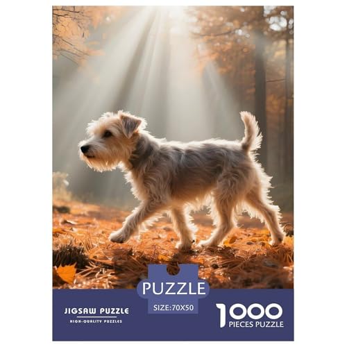 Dandie Dinmont Terrier Puzzle 1000 Teile – Anspruchsvolles Haustierhund Motiv – Kreatives Denkspiel, Nachhaltige Qualität & Geschenkidee 70x50cm/1000pcs von UFVZBNFAN