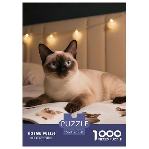 Exotisch Kurzhaar Puzzle 1000 Teile – Anspruchsvolles Haustier Katze Motiv – Premium Qualität, Heimdeko & Meditative Entspannung 70x50cm/1000pcs von UFVZBNFAN