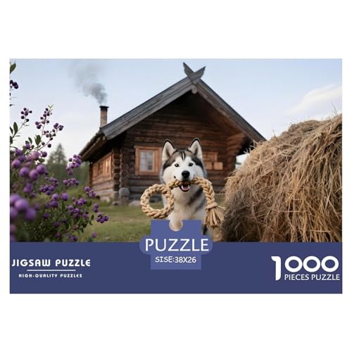 Finnischer Lapphund Puzzle 1000 Teile Haustierhund – Klassisches Premium Puzzle Für Erwachsene, Familienspiel & Geschenkidee, Mit Poster & Hochwertiger Geschenkbox – 38x26cm/1000pcs von UFVZBNFAN