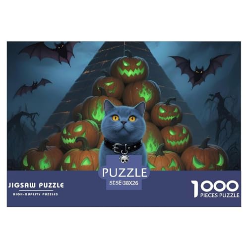 Halloween- Britisch Kurzhaar Puzzle 1000 Teile Hauskatze – Premium Karton, Dicke Teile, Entspannendes Gehirntraining Für Erwachsene & Jugendliche, Poster & Geschenkbox 38x26cm/1000pcs Halloween- Britisch Kurzhaar Puzzle 1000 Teile Hauskatze – Premium Karton, Dicke Teile, Entspannendes Gehirntraining Für Erwachsene & Jugendliche, Poster & Geschenkbox 38x26cm/1000pcs von UFVZBNFAN