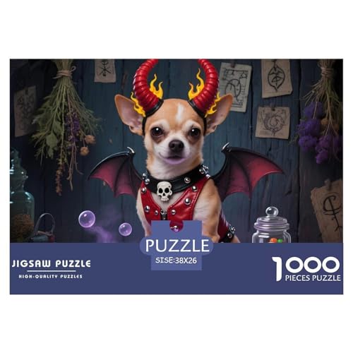 Halloween-Chihuahua Puzzle 1000 Teile Pet Dog – Entspannendes Puzzle Erwachsene & Jugendliche, Konzentrationstraining, Heimdeko Poster – 38x26cm/1000pcs Halloween-Chihuahua Puzzle 1000 Teile Pet Dog – Entspannendes Puzzle Erwachsene & Jugendliche, Konzentrationstraining, Heimdeko Poster – 38x26cm/1000pcs von UFVZBNFAN