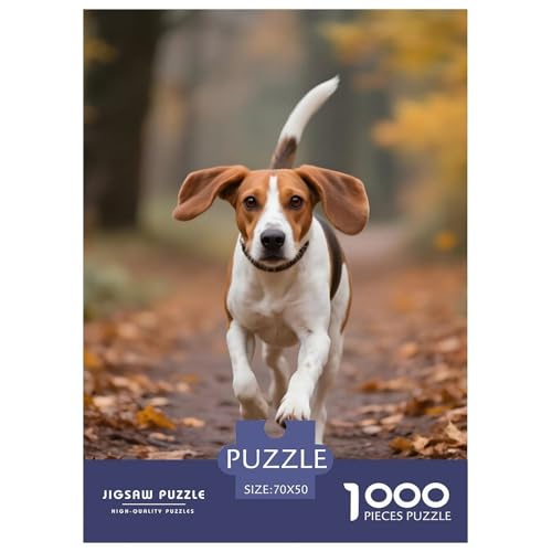 Harrier Puzzle 1000 Teile Für Erwachsene – Anspruchsvolles Haustierhund Spiel – Premium Qualität, Farbenfrohes Poster & Schöne Verpackung 70x50cm/1000pcs von UFVZBNFAN