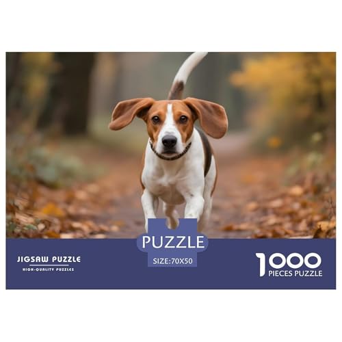Harrier Puzzle 1000 Teile Haustierhund – Schwieriges Puzzle Erwachsene, Lernspiel & Deko Für Zuhause Oder Reisen, Dicke Kartonteile, Poster Inklusive – 70x50cm/1000pcs von UFVZBNFAN