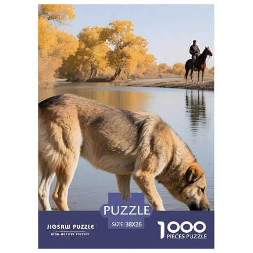 Hochwertiges Zentralasiatischer Schäferhund Puzzle 1000 Teile Für Erwachsene – Anspruchsvolles Haustierhund Jigsaw – Präzise Teile, Dekorative Geschenkverpackung & Familienzeit 38x26cm/1000pcs von UFVZBNFAN