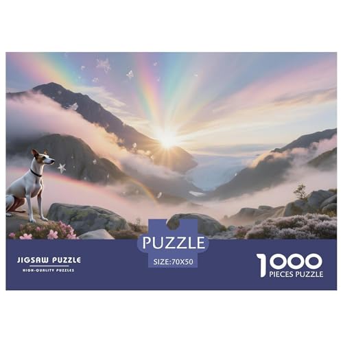 Ibizanischer Hund Puzzle 1000 Teile – Anspruchsvolles Haustierhund Motiv – Kreatives Denkspiel, Nachhaltige Qualität & Geschenkidee 70x50cm/1000pcs von UFVZBNFAN