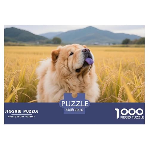 Inspirierendes Chow-Chow Puzzle 1000 Teile – Anspruchsvolles Haustierhund Jigsaw – Premium Karton, Geschenkidee & Poster 38x26cm/1000pcs von UFVZBNFAN