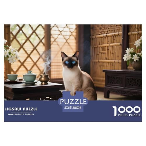 Javanese Puzzle 1000 Teile Für Erwachsene – Anspruchsvolles Hauskatze Motiv – Premium Qualität, Dekorative Box & Freizeitspaß 38x26cm/1000pcs Javanese Puzzle 1000 Teile Für Erwachsene – Anspruchsvolles Hauskatze Motiv – Premium Qualität, Dekorative Box & Freizeitspaß 38x26cm/1000pcs von UFVZBNFAN