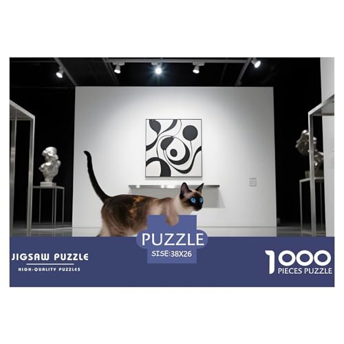 Javanese Puzzle 1000 Teile Hauskatze – Pädagogisches Puzzle Für Kinder Ab 14 & Erwachsene, Premium Qualität, Stressabbau & Achtsamkeitstraining – 38x26cm/1000pcs von UFVZBNFAN