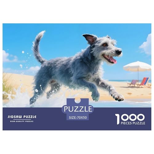 Kerry Blue Terrier Puzzle 1000 Teile Haustierhund – Lernspiel Für Jugendliche Ab 14, Ruhige Freizeit, Präziser Kantenfit, Heimdeko Poster, Geschenkbereit 70x50cm/1000pcs von UFVZBNFAN