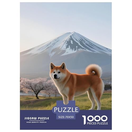 Kreatives Akita Puzzle 1000 Teile Für Erwachsene – Premium Haustierhund Teile Aus Recyclingkarton – Schwieriges Denkspiel, Geschenkidee & Reisenutzung 70x50cm/1000pcs von UFVZBNFAN