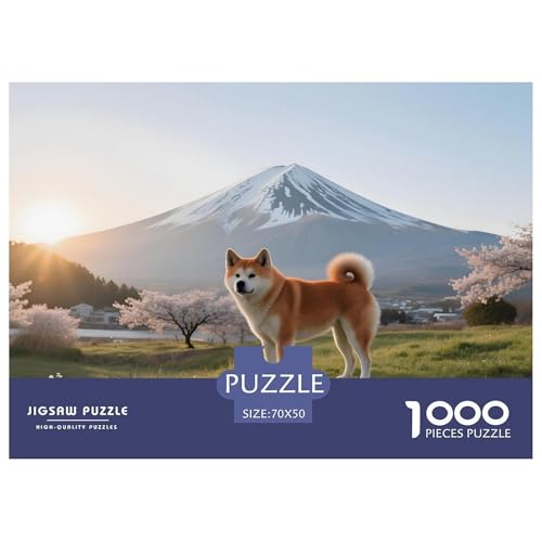 Kreatives Akita Puzzle 1000 Teile Für Erwachsene – Premium Haustierhund Teile Aus Recyclingkarton – Schwieriges Denkspiel, Geschenkidee & Reisenutzung 70x50cm/1000pcs von UFVZBNFAN