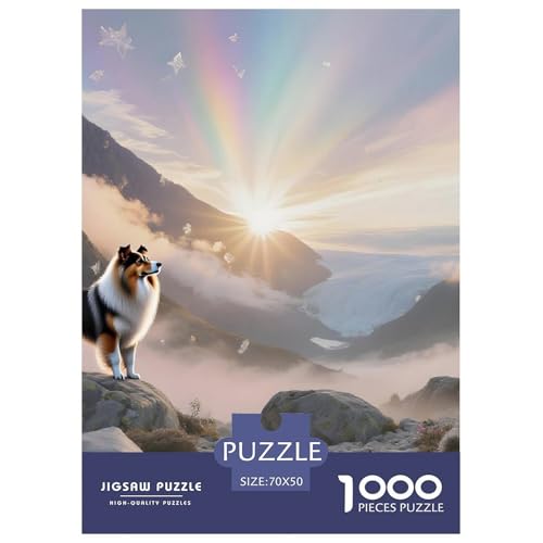 Kreatives Chow-Chow Puzzle 1000 Teile Für Erwachsene – Premium Haustierhund Motiv – Schwieriges Spiel Für Heim & Reisen – Poster & Box Inklusive 70x50cm/1000pcs von UFVZBNFAN