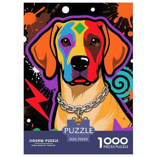 Kreatives Fila Brasileiro Puzzle 1000 Teile Für Erwachsene – Premium Haustierhund Motiv – Schwieriges Spiel Für Heim & Reisen – Poster & Box Inklusive 70x50cm/1000pcs von UFVZBNFAN