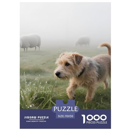 Kreatives Norwich Terrier Puzzle 1000 Teile Für Erwachsene – Premium Haustierhund Teile Aus Recyclingkarton – Schwieriges Denkspiel, Geschenkidee & Reisenutzung 70x50cm/1000pcs von UFVZBNFAN