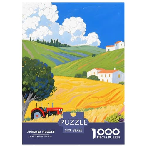 Ländliche Landschaft Puzzle 1000 Teile Feld – Premium Edition, Matte Oberfläche Gegen Spiegelung, Klare Linien, Lernspiel & Geduldstraining, Poster Inklusive, Perfekte Heimdeko 38x26cm/1000pcs Ländliche Landschaft Puzzle 1000 Teile Feld – Premium Edition, Matte Oberfläche Gegen Spiegelung, Klare Linien, Lernspiel & Geduldstraining, Poster Inklusive, Perfekte Heimdeko 38x26cm/1000pcs von UFVZBNFAN