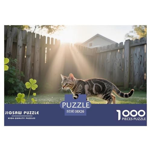 Meditatives Amerikanische Kurzhaarkatze Puzzle 1000 Teile – Anspruchsvolles Denkspiel – Premium Qualität, Poster & Geschenkidee Für Erwachsene 38x26cm/1000pcs von UFVZBNFAN