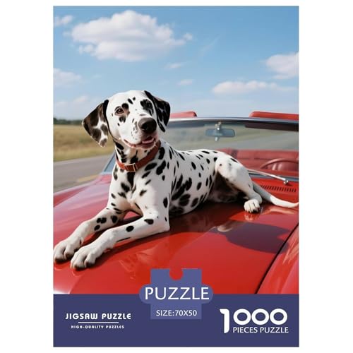 Meditatives Dalmatiner Puzzle 1000 Teile – Premium Haustierhund Jigsaw Für Erwachsene & Jugendliche – Schwieriges Brain Teaser, Geschenk-Box & Heimdeko 70x50cm/1000pcs von UFVZBNFAN