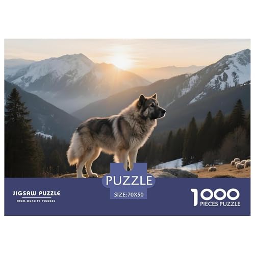 Meditatives Kaukasischer Schäferhund Puzzle 1000 Teile – Premium Haustierhund Jigsaw Für Erwachsene & Jugendliche – Schwieriges Brain Teaser, Geschenk-Box & Heimdeko 70x50cm/1000pcs von UFVZBNFAN