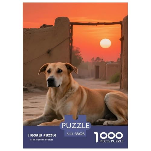 Meditatives Pakistanischer Mastiff Puzzle 1000 Teile – Anspruchsvolles Haustierhund Denkspiel – Premium Qualität, Poster & Geschenkidee Für Erwachsene 38x26cm/1000pcs von UFVZBNFAN