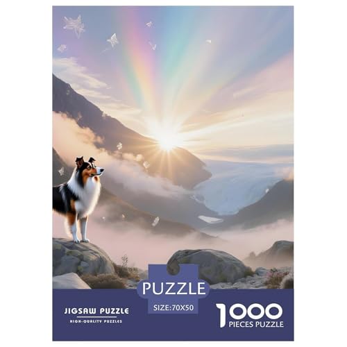 Meditatives Shetland Sheepdog Puzzle 1000 Teile – Anspruchsvolles Haustierhund Denkspiel – Premium Qualität, Poster & Geschenkidee Für Erwachsene 70x50cm/1000pcs von UFVZBNFAN