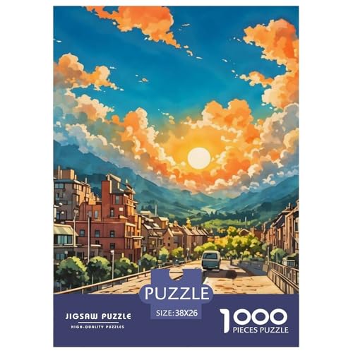 Meditatives Sonnenuntergang in der Stadt Puzzle 1000 Teile – Anspruchsvolles Landscape Decoration Denkspiel – Premium Qualität, Poster & Geschenkidee Für Erwachsene 38x26cm/1000pcs Meditatives Sonnenuntergang in der Stadt Puzzle 1000 Teile – Anspruchsvolles Landscape Decoration Denkspiel – Premium Qualität, Poster & Geschenkidee Für Erwachsene 38x26cm/1000pcs von UFVZBNFAN