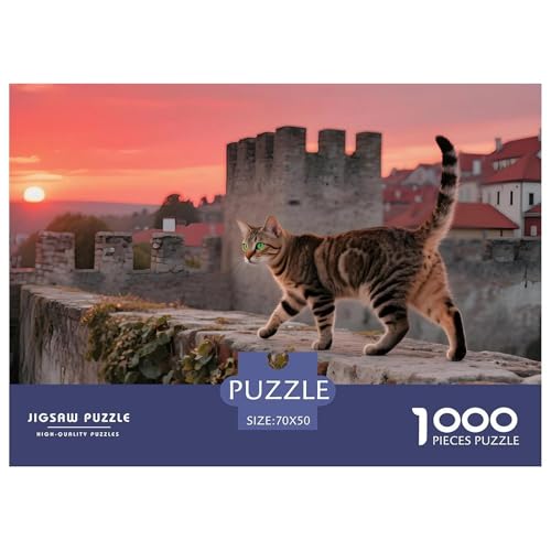 Norwegische Waldkatze Puzzle 1000 Teile – Premium Hauskatze Motiv – Anspruchsvoll, Entspannend & Dekorativ – Mit Poster, Starker Box & Nachhaltigen Materialien 70x50cm/1000pcs von UFVZBNFAN