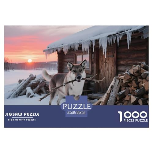 Norwegischer Elchhund Puzzle 1000 Teile – Hochwertiges Haustierhund Jigsaw – Anspruchsvolle Herausforderung, Heimdeko 38x26cm/1000pcs Norwegischer Elchhund Puzzle 1000 Teile – Hochwertiges Haustierhund Jigsaw – Anspruchsvolle Herausforderung, Heimdeko 38x26cm/1000pcs von UFVZBNFAN
