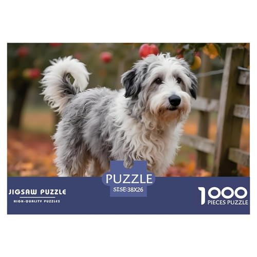 Old English Sheepdog Puzzle 1000 Teile – Kreatives Haustierhund Motiv – Anspruchsvoll & Entspannend, Inklusive Geschenkbox 38x26cm/1000pcs von UFVZBNFAN