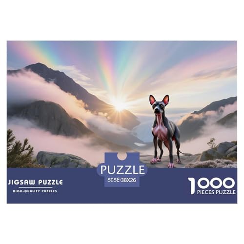 Peruanischer Inka-Orchidee Puzzle 1000 Teile Haustierhund – Klassisches Premium Puzzle Für Erwachsene, Familienspiel & Geschenkidee, Mit Poster & Hochwertiger Geschenkbox – 38x26cm/1000pcs von UFVZBNFAN
