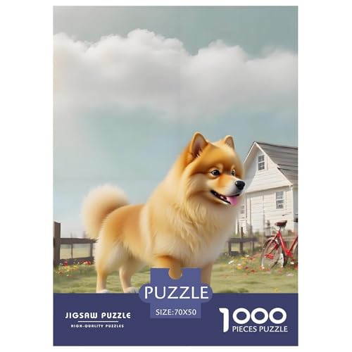 Pomeranian Puzzle 1000 Teile Für Erwachsene – Anspruchsvolles Haustierhund Motiv – Poster, Geschenkbox & Kreative Freizeitgestaltung 70x50cm/1000pcs von UFVZBNFAN