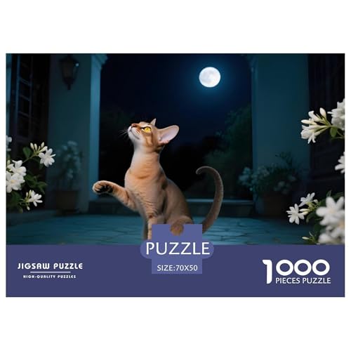 Premium Abessinier Puzzle 1000 Teile – Anspruchsvolles Jigsaw – Robuste Teile, Brillante Farben & Geschenkidee 70x50cm/1000pcs von UFVZBNFAN