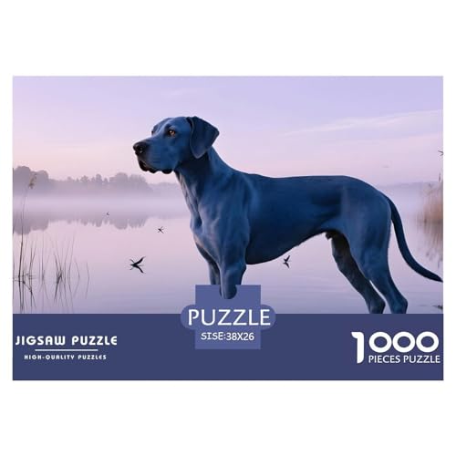 Premium Blue Paul Terrier Puzzle 1000 Teile – Anspruchsvolles Haustierhund Design – 1000 Teile Für Erwachsene, Inklusive Poster & Dekorativer Geschenkbox 38x26cm/1000pcs von UFVZBNFAN