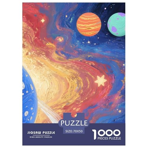 Premium Fantasy-Galaxie Puzzle 1000 Teile – Anspruchsvolles Kosmische Wunder Spiel – Robuste Passform, Poster & Geschenkidee 70x50cm/1000pcs von UFVZBNFAN