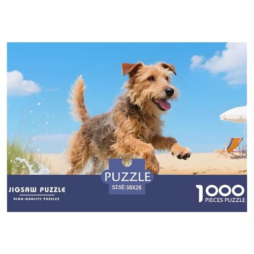 Premium Lakeland Terrier Puzzle 1000 Teile – Anspruchsvolles Haustierhund Design – 1000 Teile Für Erwachsene, Inklusive Poster & Dekorativer Geschenkbox 38x26cm/1000pcs von UFVZBNFAN