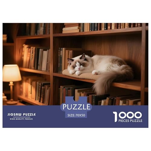 Premium Ragdoll Puzzle 1000 Teile – Anspruchsvolles Motiv – Poster, Hochwertige Verpackung & Perfekte Geschenkidee 70x50cm/1000pcs von UFVZBNFAN