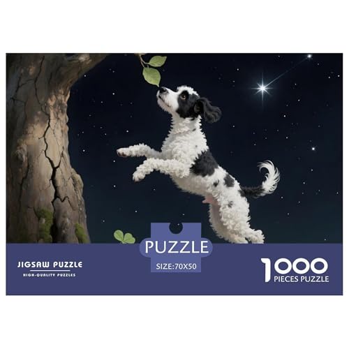 Pudel Puzzle 1000 Teile – Anspruchsvolles Haustierhund Motiv – Kreatives Denkspiel, Nachhaltige Qualität & Geschenkidee 70x50cm/1000pcs von UFVZBNFAN