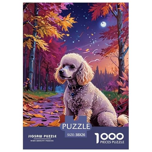 Pudel Puzzle 1000 Teile Haustierhund – Entspannendes Puzzle Erwachsene & Jugendliche, Konzentrationstraining, Heimdeko Poster – 38x26cm/1000pcs von UFVZBNFAN
