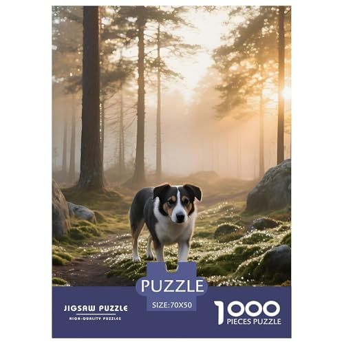 Schwedischer Vallhund Puzzle 1000 Teile Haustierhund – Entspannendes Puzzle Erwachsene & Jugendliche, Konzentrationstraining, Heimdeko Poster – 70x50cm/1000pcs von UFVZBNFAN