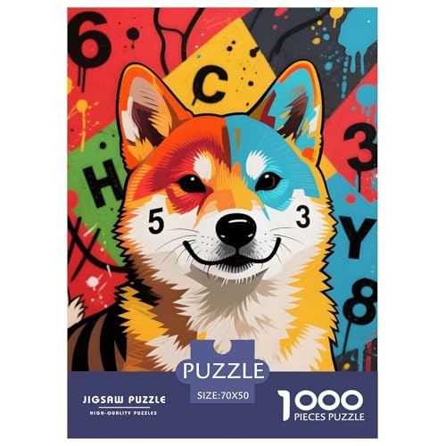 Shiba Inu Puzzle 1000 Teile – Anspruchsvolles Haustierhund Motiv – Kreatives Denkspiel, Nachhaltige Qualität & Geschenkidee 70x50cm/1000pcs von UFVZBNFAN