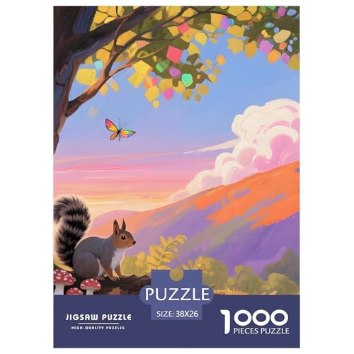 Sonnenuntergang in den Bergen Puzzle 1000 Teile Landscape Decoration – Kreatives Puzzle Für Männer & Frauen, Familienspiel, Relaxing Brain Teaser Mit Poster Und Geschenkbox – 38x26cm/1000pcs von UFVZBNFAN