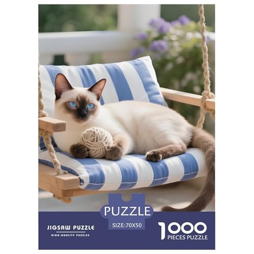 Türkisch Van Puzzle 1000 Teile Haustier Katze – Lernspiel Für Jugendliche Ab 14, Ruhige Freizeit, Präziser Kantenfit, Heimdeko Poster, Geschenkbereit 70x50cm/1000pcs von UFVZBNFAN