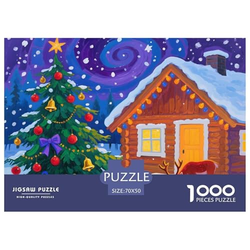 Weihnachtsmärchen Puzzle 1000 Teile Für Erwachsene – Anspruchsvolles Festive Atmosphere Motiv – Robuste Teile, Dekorative Box & Entspannende Freizeitbeschäftigung 70x50cm/1000pcs von UFVZBNFAN
