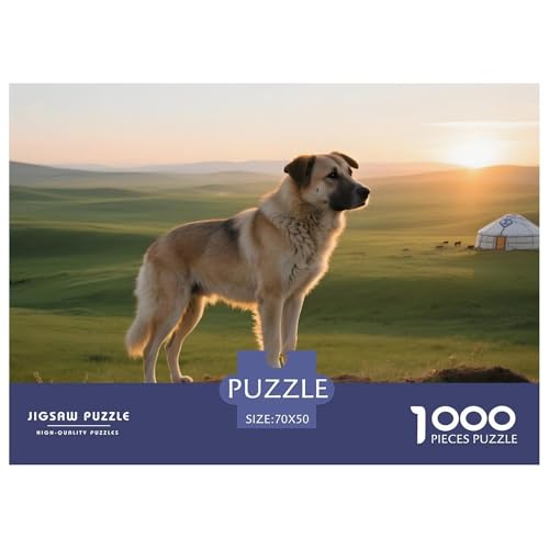 Zentralasiatischer Schäferhund Puzzle 1000 Teile Haustierhund – Schwieriges Puzzle Erwachsene, Lernspiel & Deko Für Zuhause Oder Reisen, Dicke Kartonteile, Poster Inklusive – 70x50cm/1000pcs von UFVZBNFAN