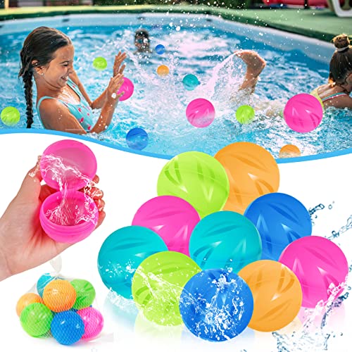 Wasserbomben Wiederverwendbar 10 Stück, Silikon Wasserballons Wiederbefüllbare Wasser Bälle Splash, Wasserspielzeug Spritzkugel Kinder Outdoor Familienspiele Gartenspielzeug Pool Spielzeug Draussen Wasserbomben Wiederverwendbar 10 Stück, Silikon Wasserballons Wiederbefüllbare Wasser Bälle Splash, Wasserspielzeug Spritzkugel Kinder Outdoor Familienspiele Gartenspielzeug Pool Spielzeug Draussen von UFYTT