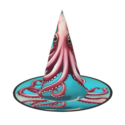 UFhgjjb 1 PC Halloween Hexenhut - Octopus 's Joy Full Print Hexen Decor Party Kostüm Cosplay Rollenspiel Festival Karneval Hut von UFhgjjb