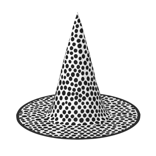 UFhgjjb 1 Stück Halloween Hexenhut - Polka Dot Malerei Volldruck Hexen Dekor Party Kostüm Cosplay Rollenspiel Festival Karneval Hut von UFhgjjb